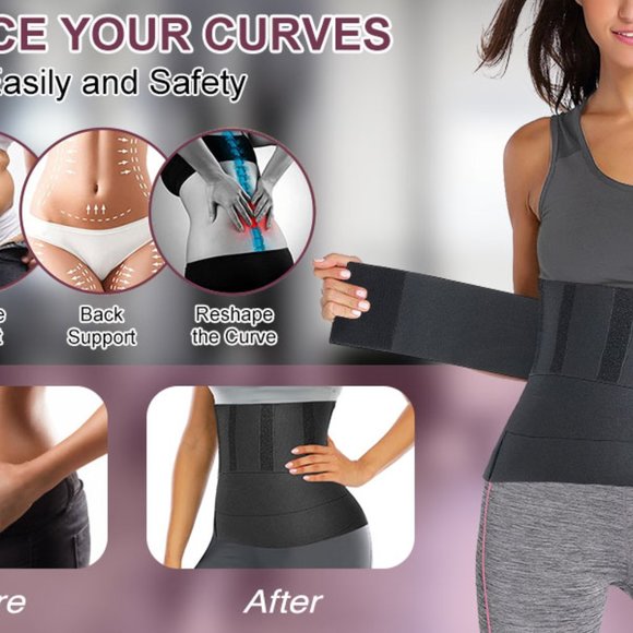 Waist Wrap, Waist Trainer for Women with Loop Design, Tightness Adjustab… - Picture 4 of 10